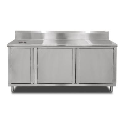 John Boos 4BU4R5-3648-R-X 48" Beverage Unit w/ Swing Doors & Right Trash Chute, 36"D, Stainless Steel