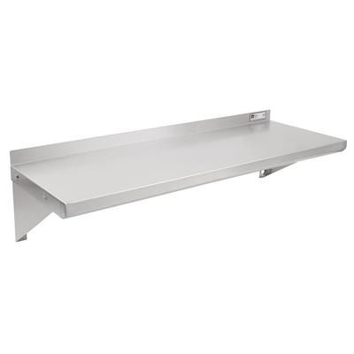 John Boos BHS1236 Stainless Steel Wall Shelf, 1 1/2" Backsplash, 12 x 36", Silver