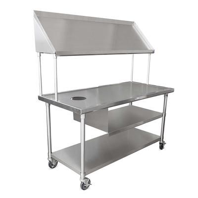 John Boos 42" Sorting Table - Flat Top, 30"W, 300 Stainless Steel, 42" x 30", BT6-3042SSK-X