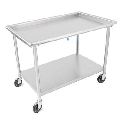 John Boos DST6-3073SSW-C-X 72 7/8" Mobile Sorting Table - 2-1/4" Raised Edge, Stainless Steel