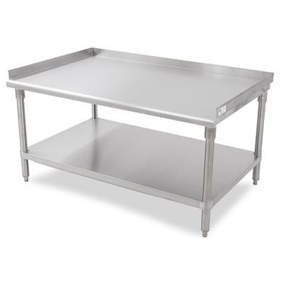 John Boos EES8-3060SSK 60" x 30" Stationary Equipment Stand for General Use, Undershelf, Adjustable Undershelf, Stainless Steel Legs