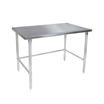 John Boos ST4-3096SSK 96" 14 ga Work Table w/ Undershelf & 300 Series Stainless Steel Flat Top