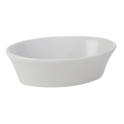 Tuxton BPK-100 10 oz Oval DuraTuxÂ© Casserole Dish - China, Porcelain White