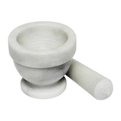Thunder Group MRGR003 3" Mortar and Pestle, Marble, Gray