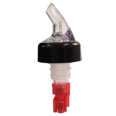Thunder Group PLPR100C 1 oz Measured Liquor Pourer w/ Red Tail, Black Collar