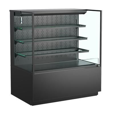 Structural Concepts NR7255RSSV 71 3/4" Reveal Vertical Open Air Cooler w/ 4 Levels, 208-240v, Black