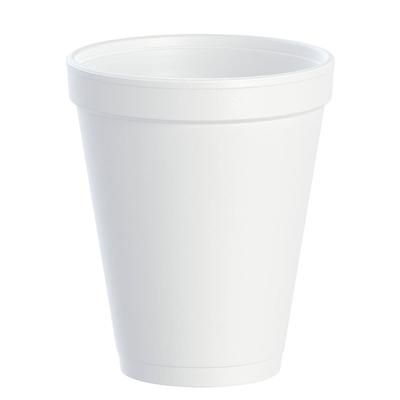 Dart 10J10 J Cup 10 oz Insulated Foam Cup - Polystyrene, White, 10 Ounce