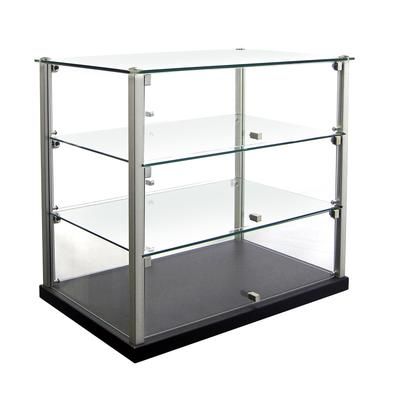 Equipex TN583 3 Tier Enclosed Dual Service Pass-Thru Display w/ 2 Glass Shelves