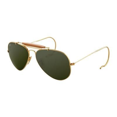 Ray-Ban Outdoorsman Sunglasses Arista Frame Crystal Green Lens 58 L0216-5814