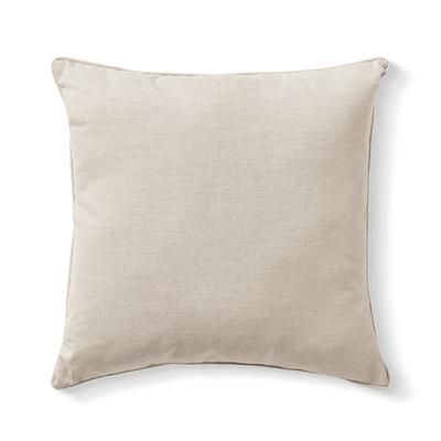 Sunbrella Piped Outdoor Pillow - 16" Square, 16" Square/Pumice - Grandin Road