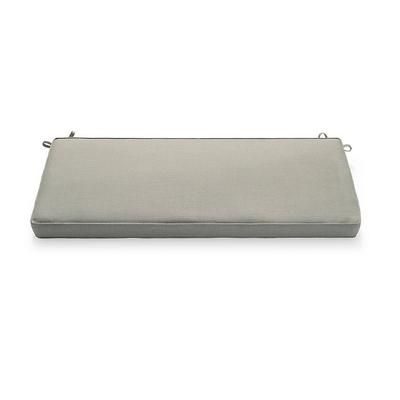 45" X 18" Sunbrella Bench Cushion - Piped, Piped/Silver - Grandin Road