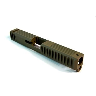 Gun Cuts Bulldog Slide for Glock 17 No Optic Cut Flat Dark Earth GC-G17-BUL-FDE-NO