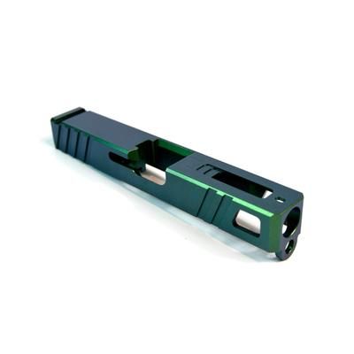 Gun Cuts Apprentice Slide for Glock 19 Optic Cut Radioactive Green GC-G19-APP-RGR-RMR