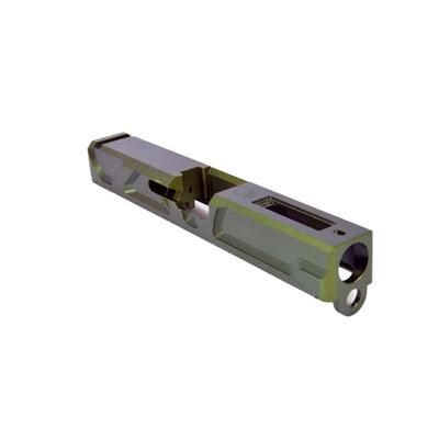 Gun Cuts Roswell Slide for Glock 19 Optic Cut Radioactive Green GC-G19-ROS-RGR-RMR