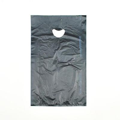 LK Packaging CH21BK Merchandise Bag w/ Handle - 13" x 21", 0.7 mil HDPE, Black