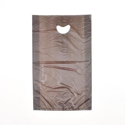 LK Packaging CH24CE Merchandise Bag w/ Handle - 16" x 24", 0.7 mil HDPE, Chocolate, Brown, Case of 500