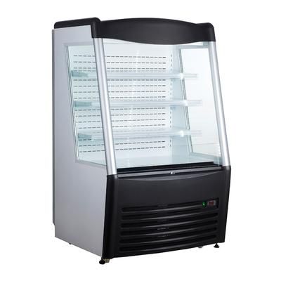 Bakemax BMGG036 36" Vertical Open Air Cooler w/ 4 Levels, 115v, Silver