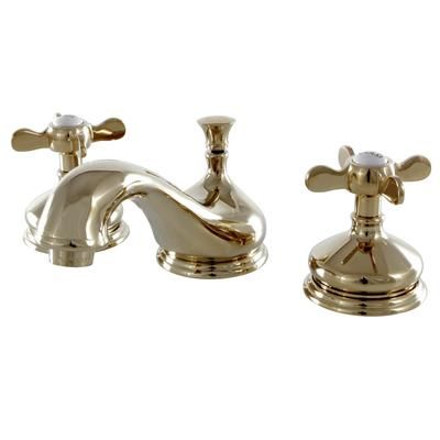 Kingston Brass KS1162BEX 8 in. Widespread Bathroom Faucet, Polished Brass - Kingston Brass KS1162BEX