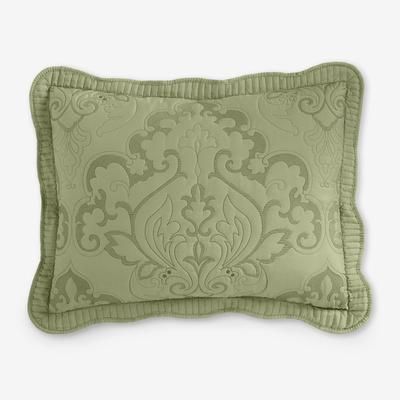 Amelia Sham by BrylaneHome in Sage (Size KING) Pillow