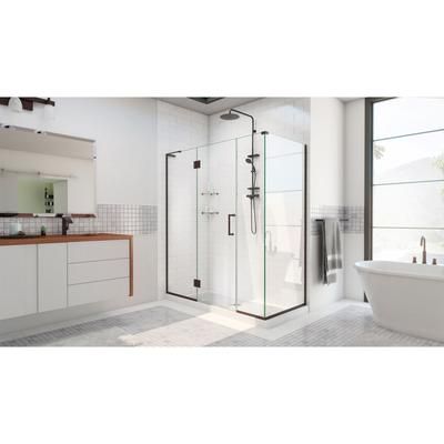 Dreamline DreamLine Unidoor-X 45 inch W x 34 3/8 inch D x 72 inch H Frameless Hinged Shower Enclosure in Oil Rubbed Bronze E1251434-06