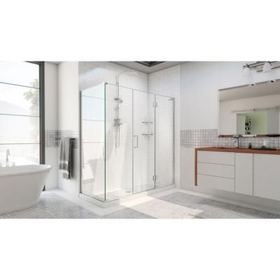 Dreamline DreamLine Unidoor-X 52 1/2 inch W x 34 3/8 inch D x 72 inch H Frameless Hinged Shower Enclosure in Chrome E12422534-01