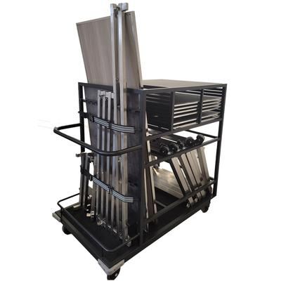 Eastern Tabletop Z991TCS Table Truck w/ 5 Table Capacity, Black