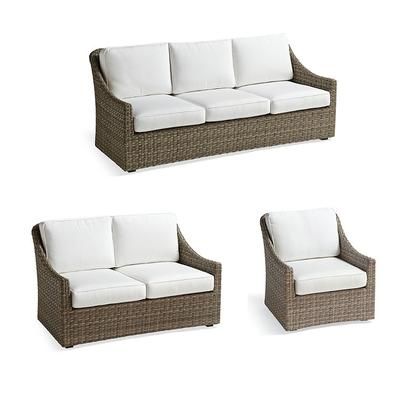 Ashby Tailored Furniture Covers - Seating, Loveseat, Gray - Frontgate