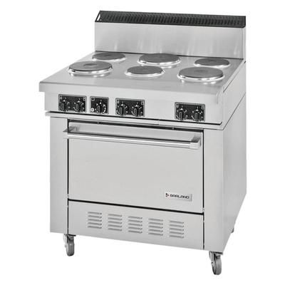 Garland SS686 240/1 36" Sentry Series 6 Sealed Element Commercial Electric Range w/ Standard Oven, 240v/1ph, Stainless Steel