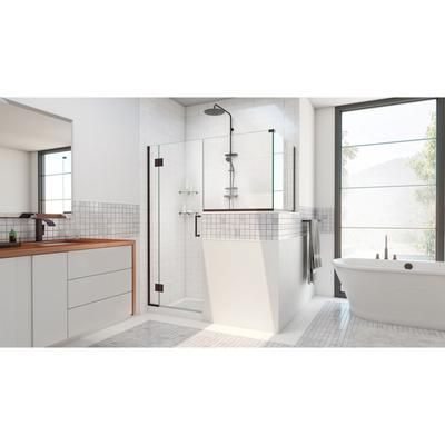 Dreamline DreamLine Unidoor-X 59 inch W x 30 3/8 inch D x 72 inch H Frameless Hinged Shower Enclosure in Oil Rubbed Bronze E129243430-06