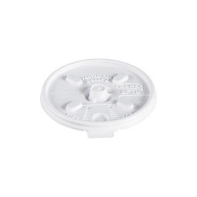 Dart 8FTL Lift n' Lock Lid for Foam Cups & Containers - Polystyrene, White, Case of 1000