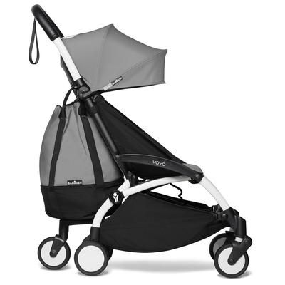 Babyzen YOYO2 Ultra Compact Complete 6+ Stroller & Rolling Bag Bundle - White/Grey