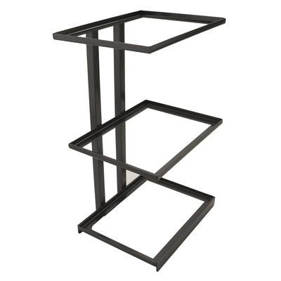 GET MTS-20L-MG 3 Tier Merchandising Stand - 12"L x 9 1/4"W x 20 1/2"H, Metal, Black, 3 Tiers