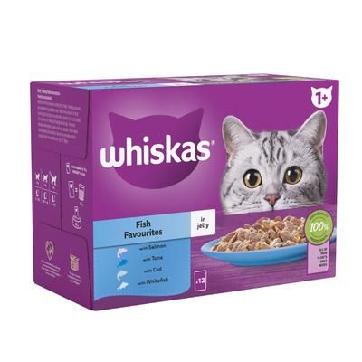 12x85g Fish Selection in Jelly 1+ Whiskas Wet Cat Food