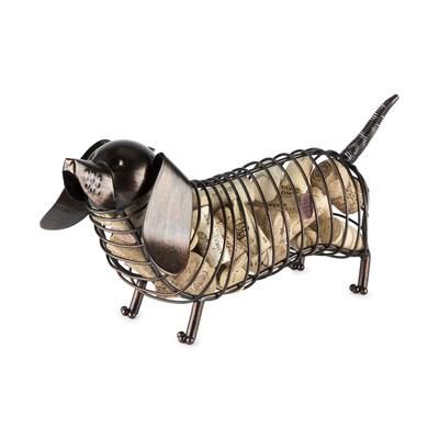 Woof Dachshund Cork Holder By True by True in Metallic
