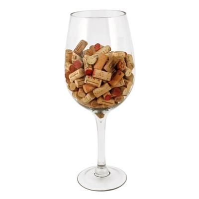 Big Bordeaux Glass: Cork Holder by True in Clear