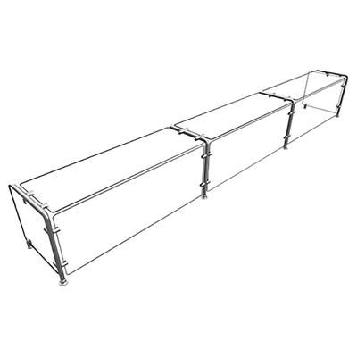 Hatco EP11-12015 Full Service Mounted Food Shield - 120" x 15" x 18", Glass/Stainless Steel, Clear, 0.25 in