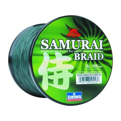Daiwa Samurai Braid Line w/Filler Spool 55lb 1500yd Green DSB-B55LBG