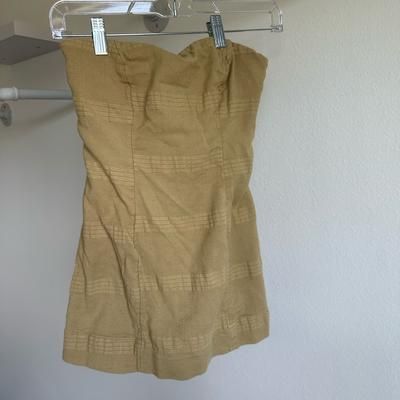 Free People Tops | Free People Beige, Strapless Top. Has Matching Pants, Listed Separately. | Color: Cream/Tan | Size: Xs