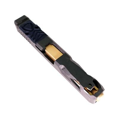 DEMO Trinity Nevada Triton Slide Assembly Glock 19 Gen 3 DLC Black Slide & Gold TiN Barrelcomp Compact TR139GGDT