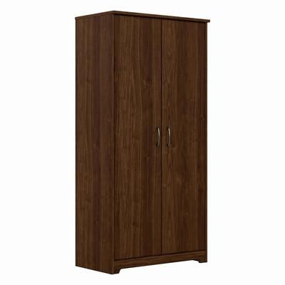 Bush Furniture Cabot Tall Storage Cabinet with Doors in Modern Walnut - Bush Furniture WC31099