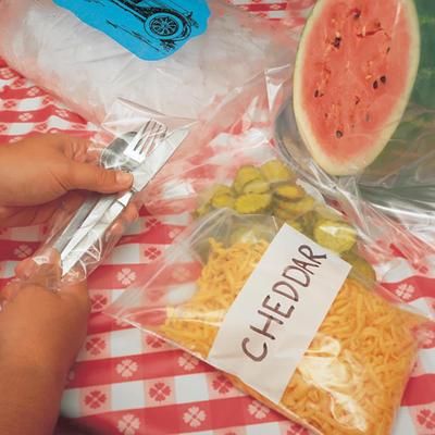 LK Packaging F40609W Zipper Seal Top Bag with Write On Block- 9"L x 6"W, 4 mil LDPE, Clear