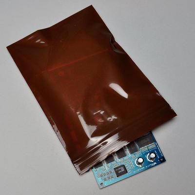 LK Packaging FAM30259 Zipper Top Seal Amber Bag - 2 1/2" x 9", Poly, Brown