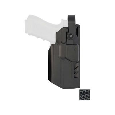 Gould & Goodrich TELR Duty OWB Belt Holster Glock 19/45 All Gens/23 Gens 3/4 Security Hood Left Black Weave X5000-19H-1WLH