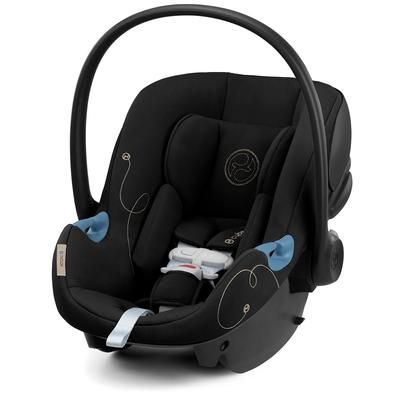 Cybex Orfeo Compact Stroller + Aton G SensorSafe Travel System Bundle - Beach Blue / Moon Black