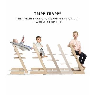 Tripp Trapp High Chair and Cushion with Stokke Tray -- Natural / Glacier Green