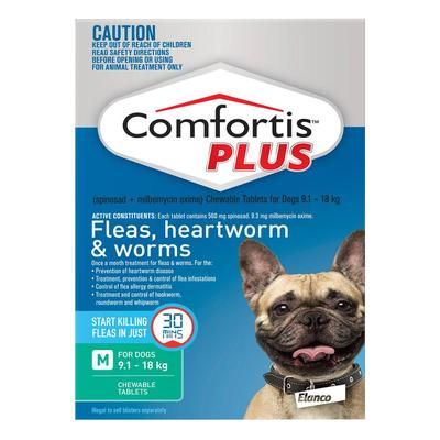 Comfortis Plus (Trifexis) For Medium Dogs (9.1-18kg) Green 6 Chews