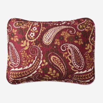BH Studio Reversible Quilted Sham by BH Studio in Garnet Paisley (Size KING) Pillow