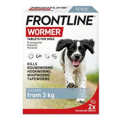 FRONTLINE Wormer Tablets for Dogs | 3kg+ | 4 Tablets