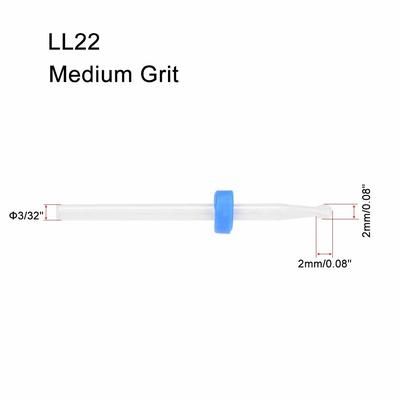 Ceramic Nail Drill Bits 3/32 inch (Medium Grit) Manicure Pedicure Blue - LL22