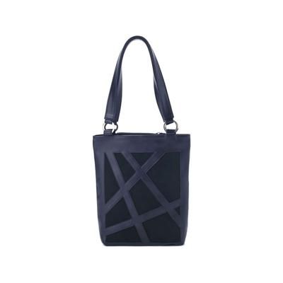 Urbn Chc Luna Suede Kevlar Tote Bag Veg Look Black/Black Suede Large LUNBLKS001